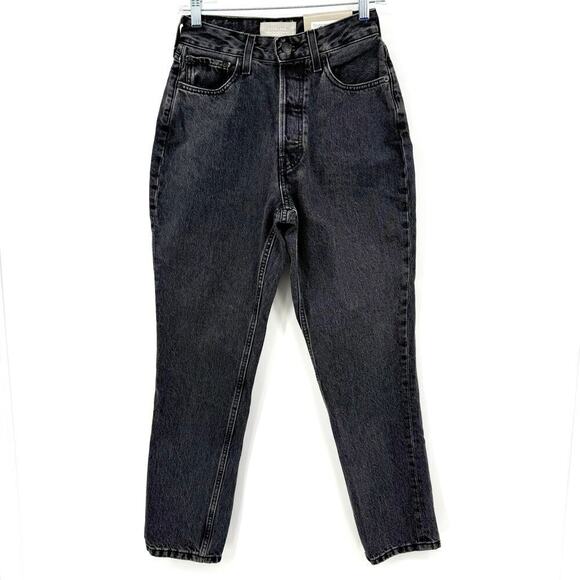 Everlane NWT The 90s Cheeky Straight Denim Jeans Women’s Size 27R Washed Black - Picture 2 of 11